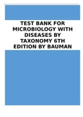 Test Bank for Microbiology with Diseases by Taxonomy 6th Edition by Bauman