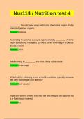 Nur114 &sol; Nutrition test 4 &vert; Questions and Answers&period;