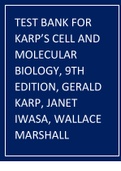 Test Bank for Karp&rsquo;s Cell and Molecular Biology&comma; 9th Edition&comma; Gerald Karp&comma; Janet Iwasa&comma; Wallace Marshall