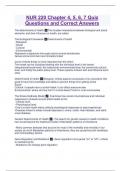 NUR 220 Chapter 4&comma; 5&comma; 6&comma; 7 Quiz Questions and Correct Answers