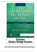 TEST BANK- TOWARD HEALTHY AGING  AND HUMAN NEEDS AND NURSING RESPONSE 11TH EDITION QUESTIONS AND ANSWERS