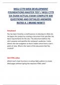WGU C779 WEB DEVELOPMENT  FOUNDATIONS MASTER TEST &sol; WGU C779  OA EXAM ACTUAL EXAM COMPLETE 600  QUESTIONS AND DETAILED ANSWERS  RATED A &vert; BRAND NEW&excl;&excl;&excl;