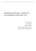 Contemporary European Politics ( CEP ) Essay : Deliberative Democracy  ( ISBN: 9780198739852 )