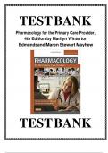 Test Bank for Pharmacology for the Primary Care Provider 4th Edition by Authors&colon; Marilyn Edmunds and Maren Mayhew