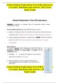 Gizmo Student Exploration&colon; Free-Fall Laboratory&comma; &lpar;A Grade&rpar;&comma; Questions and Answers&comma; All Correct Study Guide&comma; Download to Score A
