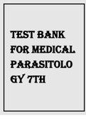 TEST BANK FOR MEDICAL PARASITOLOGY 7TH EDITION BY LEVENTHAL