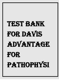 Test Bank for Davis Advantage for Pathophysiology&colon; Introductory Concepts and Clinical Perspectives&comma; 2nd Edition&comma; Theresa Capriotti