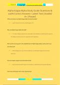 Alpha Kappa Alpha Tau Kappa Questions & 100&percnt; Correct Answers- Latest Test &vert; Graded A&plus; &vert; Passed