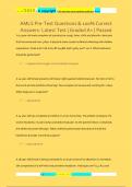 AMLS Pre-Test Questions & 100&percnt; Correct  Answers- Latest Test &vert; Graded A&plus; &vert; Passed