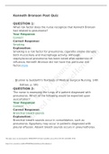 NURS 267 Kenneth Bronson Post Quiz (RATED A+) Answers LATEST 2021