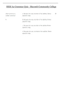 HESI A2 Grammar Quiz (NURSING)