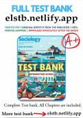 Henslin&comma; Essentials of Sociology&comma; 12th Edition&comma; Test Bank