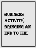 Business Activity, Bringing an End to the Controversy test bank