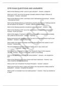 CPE EXAM QUESTIONS AND ANSWERS