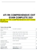 NR 452 ATI RN COMPREHENSIVE EXIT EXAM Flashcards