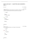 MATH 302 QUIZ 1 – QUESTION AND ANSWERS – SET 4 ( LATEST UPDATE )