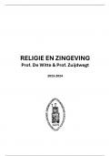 Samenvatting Religie en Zingeving - Prof&period; De Witte & Zuijdwegt &lpar;15&sol;20 eerste zit&rpar;