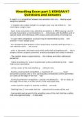 Wrestling Exam part 1 KSHSAA&sol;47 Questions and Answers