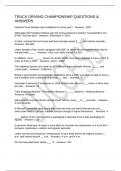 TRUCK DRIVING CHAMPIONSHIP QUESTIONS & ANSWERS