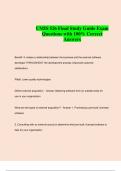 CMIS 526 Final Study Guide Exam Questions with 100&percnt; Correct Answers