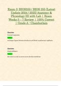 Exam 3&colon; BIOS255 &sol; BIOS 255 &lpar;Latest Update 2024 &sol; 2025&rpar; Anatomy & Physiology III with Lab &vert; Exam Weeks 5 &ndash; 7 Review &vert; 100&percnt; Correct &vert; Grade A - Chamberlain