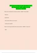 CNS Pharmacology Exam Questions Set &vert; 474 Questions With 100&percnt; Correct Answers&vert; Verified
