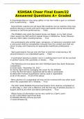 KSHSAA Cheer Final Exam&sol;22 Answered Questions A&plus; Graded
