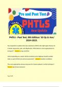 PHTLS Pre & Post Test Q&A Bundle Pack&period;  