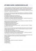ATI MED SURG CARDIOVASCULAR questions and answers