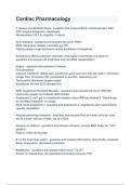 Cardiac Pharmacology Questions and answers