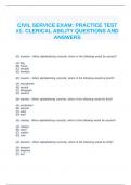 CIVIL SERVICE EXAM PREP&excl;&excl;&excl; QUESTIONS AND ANSWERS