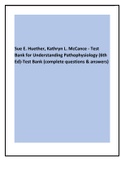 Sue E&period; Huether&comma; Kathryn L&period; McCance - Test Bank for Understanding Pathophysiology &lpar;6th Ed&rpar;-Test Bank &lpar;complete questions & answers&rpar;