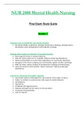 NUR2488 &sol; NUR 2488 Final Exam Study Guide &lpar;Modules 7&comma; 8&comma; 9 & 10&rpar; &lpar;Latest 2021 &sol; 2022&rpar;&colon; Mental Health Nursing - Rasmussen