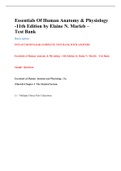 Essentials Of Human Anatomy & Physiology -11th Edition by Elaine N. Marieb – Test Bank