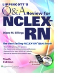 Lippincotts Q&A Review for NCLEX-RN 10th Edition.