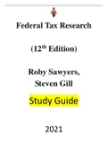 Federal Tax Research, 12e by Roby Sawyers, Steven Gill-|Summarry| Reviewed/Updated for 2021