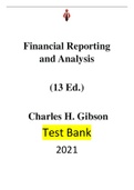 Financial Reporting and Analysis ED>13 Charles H. Gibson-|Instructors manual| Reviewed/Updated for 2021