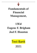 Fundamentals of Financial Management, 14E by Eugene F. Brigham/Joel F. Houston-|Test bank| Reviewed/Updated for 2021