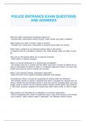 POLICE ENTRANCE EXAM STUDY GUIDE QUESTIONS AND ANSWERS