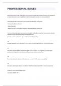 PROFESSIONAL ISSUES WITH 100&percnt; CORRECT ANSWERS