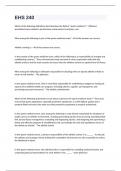 EHS 240 questions and answers