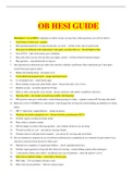 OB HESI Guide &lpar;Complete Guide&rpar; 1-197 Questions & Answers