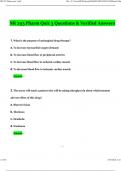 NR 293 Pharmacology for Nursing Quiz 3 Latest 2024 Actual Questions with Verified Answers&comma; 100&percnt; Guarantee Pass