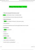 NR 293 Pharmacology for Nursing Exam 1 Latest 2024 Actual Questions with Verified Answers&comma; 100&percnt; Guarantee Pass