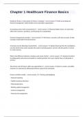 Chapter 1 Healthcare Finance Basics well answered already passed