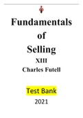 Fundamentals of Selling 13 Ed by Charles Futell---|Test bank| Reviewed/Updated for 2021