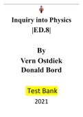 Inquiry into Physics  &ndash; by Vern Ostdiek &comma; Donald Bord-&vert;Test bank&vert; Reviewed&sol;Updated for 2021