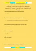 ASL 101 Final Exam Questions & 100&percnt;  Correct Answers- Latest Test &vert; Graded A&plus; &vert;  Passed