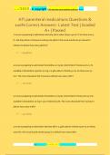 ATI parenteral medications Questions &  100&percnt; Correct Answers- Latest Test &vert; Graded  A&plus; &vert; Passed