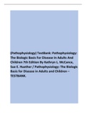 Pathophysiology) TestBank: Pathophysiology: The Biologic Basis For Disease In Adults And Children 7th Edition By Kathryn L. McCance, Sue E. Huether / Pathophysiology: The Biologic Basis for Disease in Adults and Children – TESTBANK.